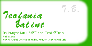 teofania balint business card